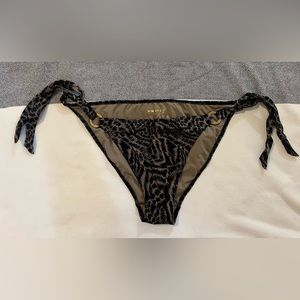 PRICE DROP!! Victoria’s Secret animal print bikini bottoms size L. Gently used.